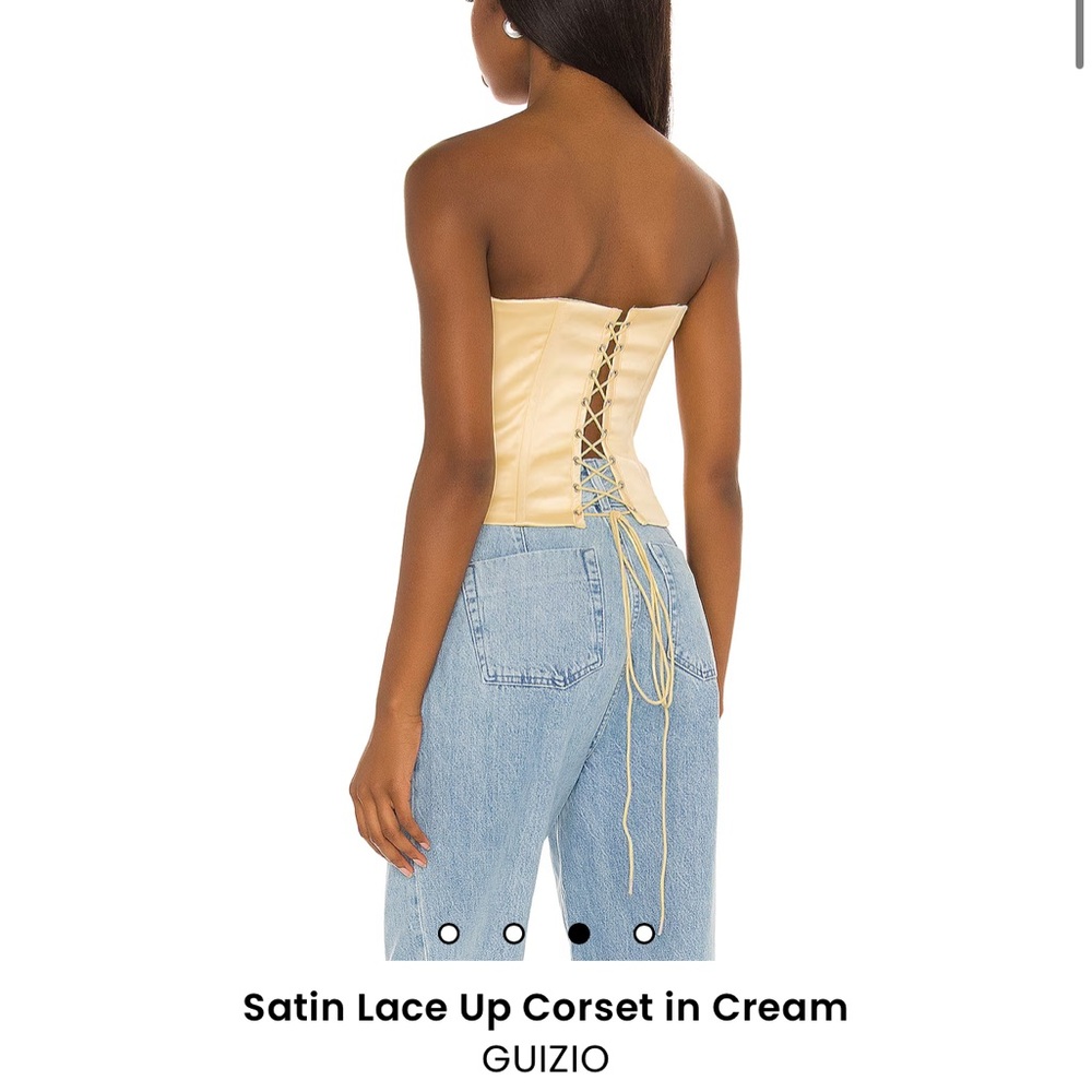 GUIZIO corset in pale yellow size S (worn once)